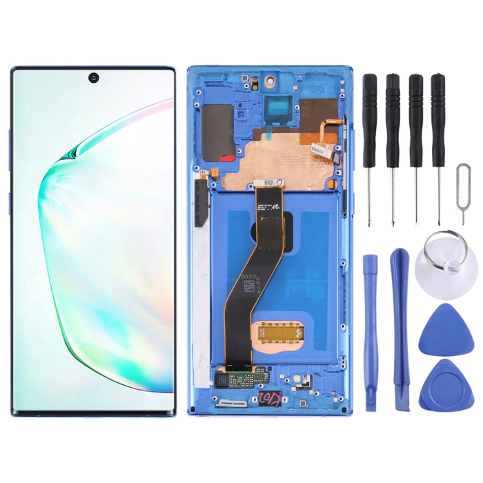 Pantalla LCD original y ensamblaje completo del digitalizador con marco para Samsung Galaxy Note10+ 4G/Note10+ 5G SM-N976/N975