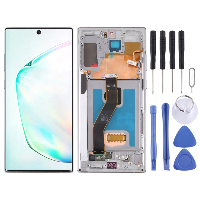 Pantalla LCD original y ensamblaje completo del digitalizador con marco para Samsung Galaxy Note10+ 4G/Note10+ 5G SM-N976/N975