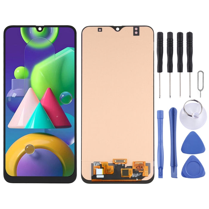 Pantalla LCD de material OLED y ensamblaje completo del digitalizador para Samsung Galaxy M21 SM-M215