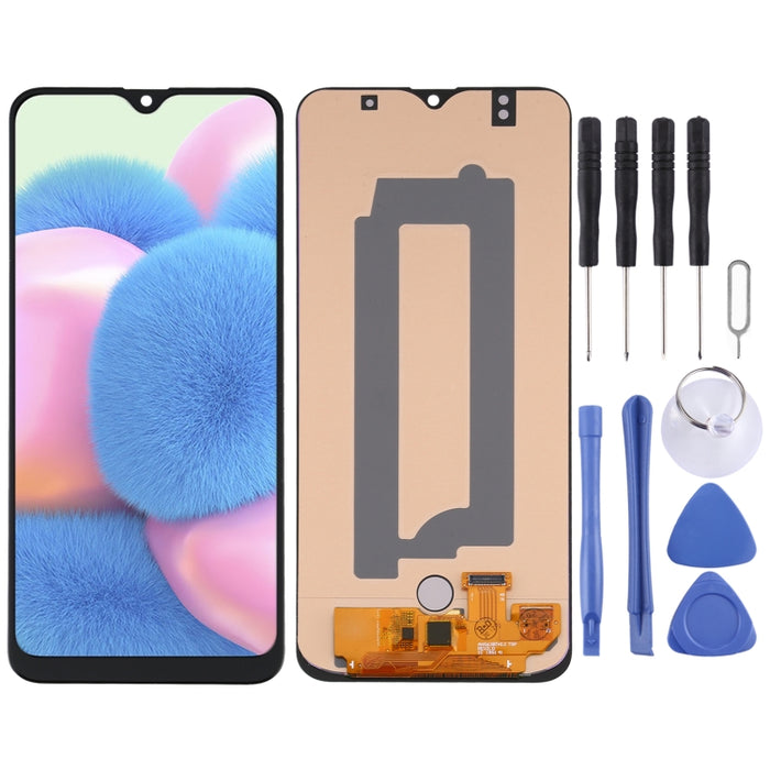 Pantalla LCD de material OLED y ensamblaje completo del digitalizador para Samsung Galaxy A30s SM-A307