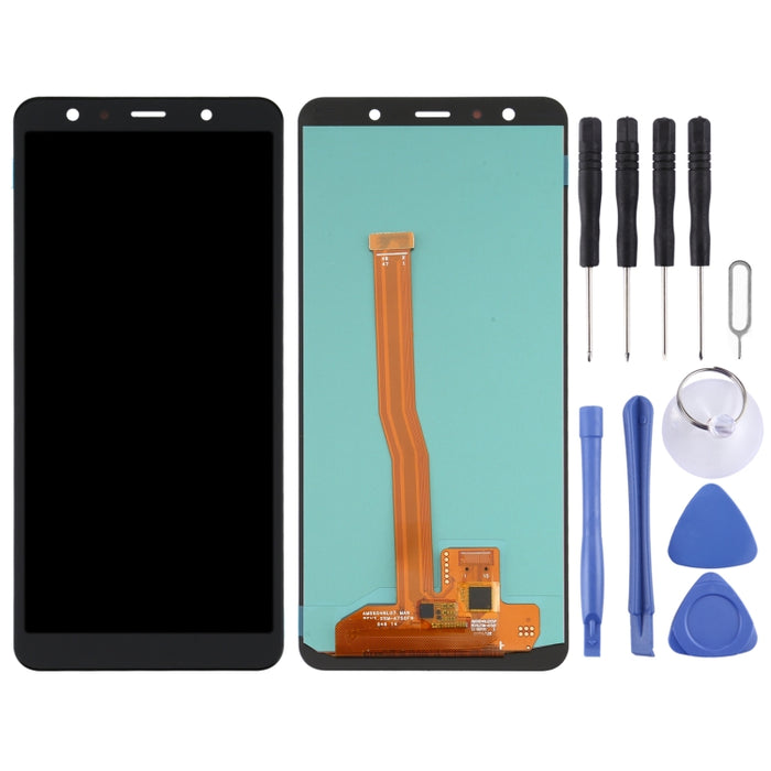 Pantalla LCD de material OLED y ensamblaje completo del digitalizador para Samsung Galaxy A7 (2018) SM-A750