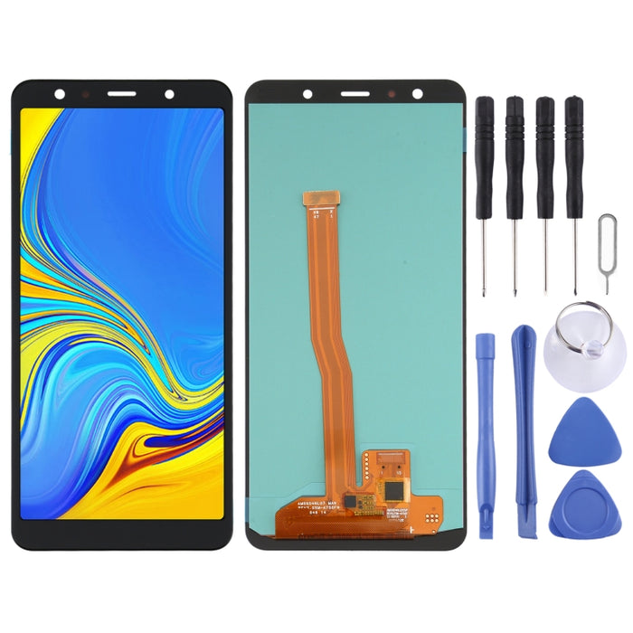Pantalla LCD de material OLED y ensamblaje completo del digitalizador para Samsung Galaxy A7 (2018) SM-A750