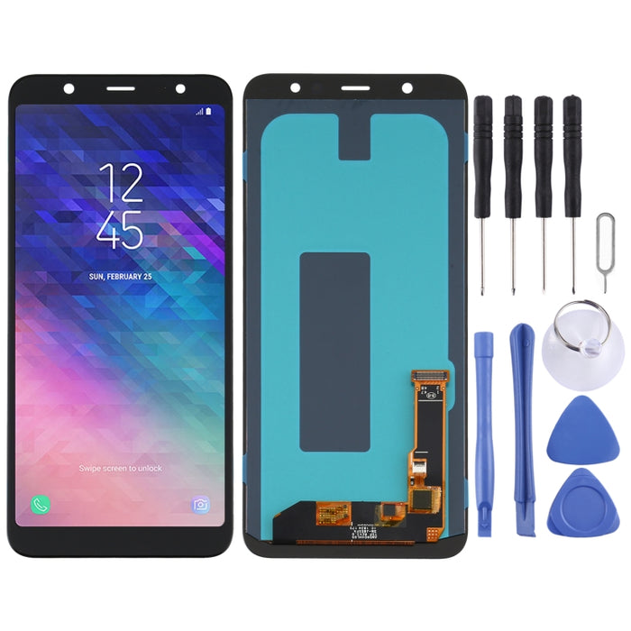 Pantalla LCD de material OLED y ensamblaje completo del digitalizador para Samsung Galaxy A6+ (2018) SM-A605
