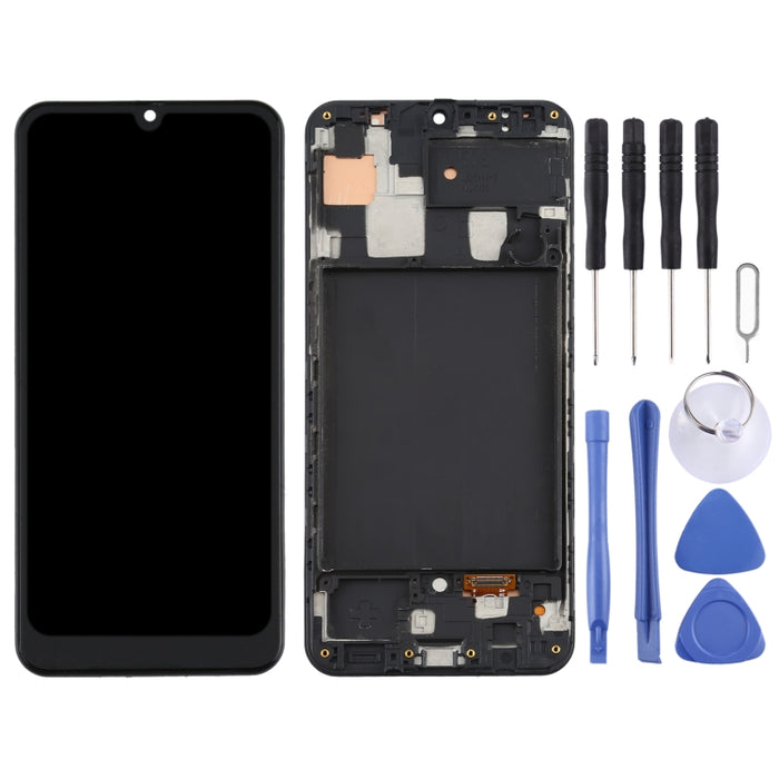 Pantalla LCD de material TFT y ensamblaje completo del digitalizador con marco para Samsung Galaxy A50s