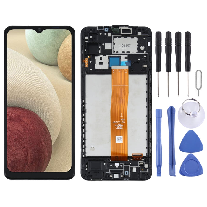 Pantalla LCD Original y Montaje Completo del Digitalizador con Marco para Samsung Galaxy A12 4G SM-A125F