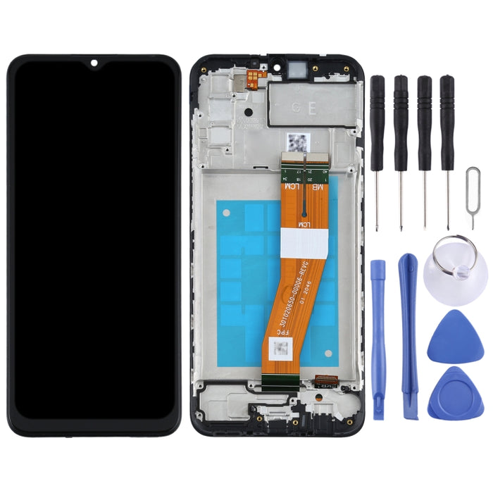 Pantalla LCD original y ensamblaje completo del digitalizador con marco para Samsung Galaxy A02s SM-A025F (versión GE)
