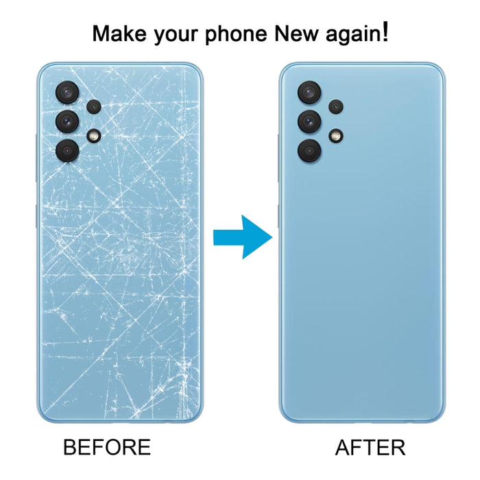 Para Samsung Galaxy A32 4G Tapa trasera de batería con tapa de lente de cámara
