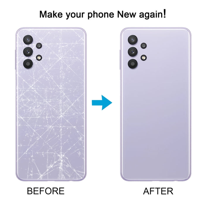 Para Samsung Galaxy A32 5G Tapa trasera de batería con tapa de lente de cámara