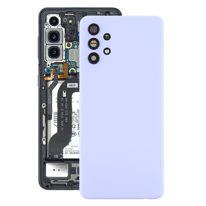 Para Samsung Galaxy A32 5G Tapa trasera de batería con tapa de lente de cámara
