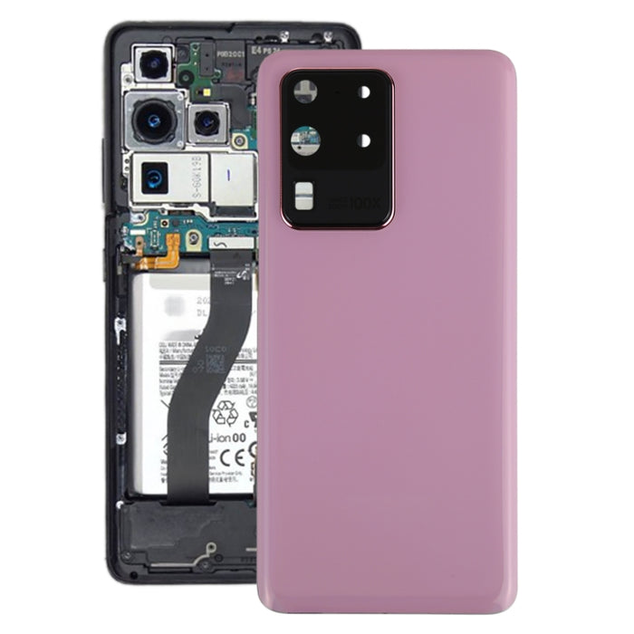 Para Samsung Galaxy S20 Ultra Tapa trasera de batería con cubierta de lente de cámara