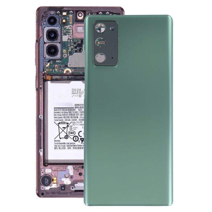 Para Samsung Galaxy Note20 Tapa trasera de batería con tapa de lente de cámara