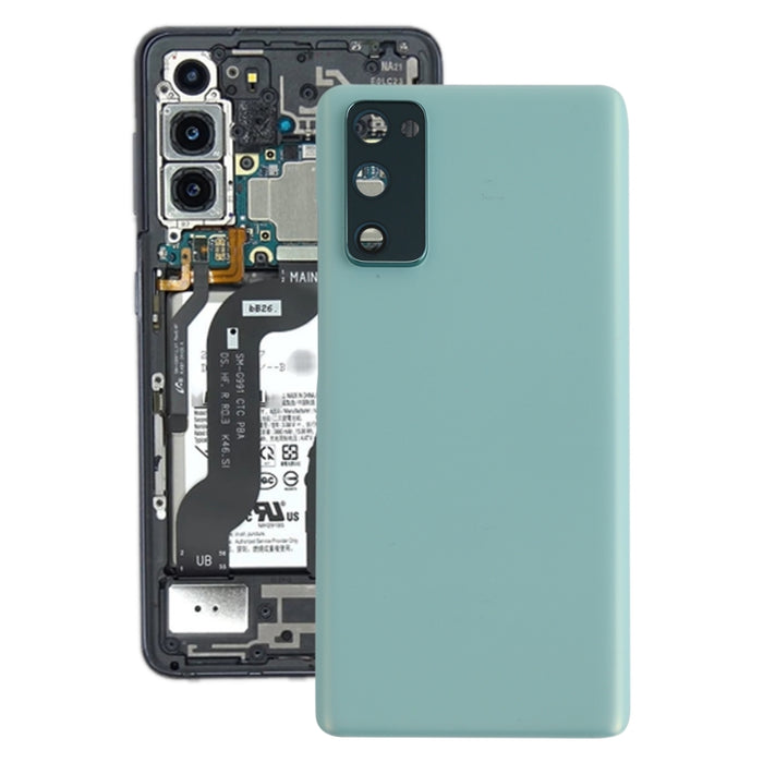 Para Samsung Galaxy S20 FE Tapa trasera de batería con tapa de lente de cámara
