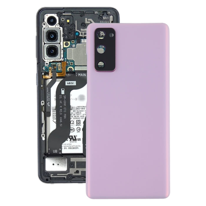 Para Samsung Galaxy S20 FE Tapa trasera de batería con tapa de lente de cámara