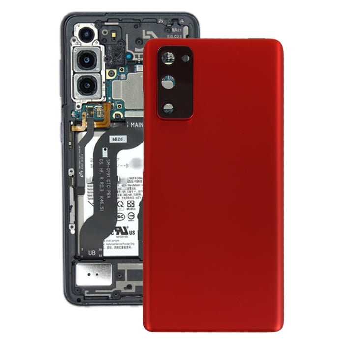 Para Samsung Galaxy S20 FE Tapa trasera de batería con tapa de lente de cámara