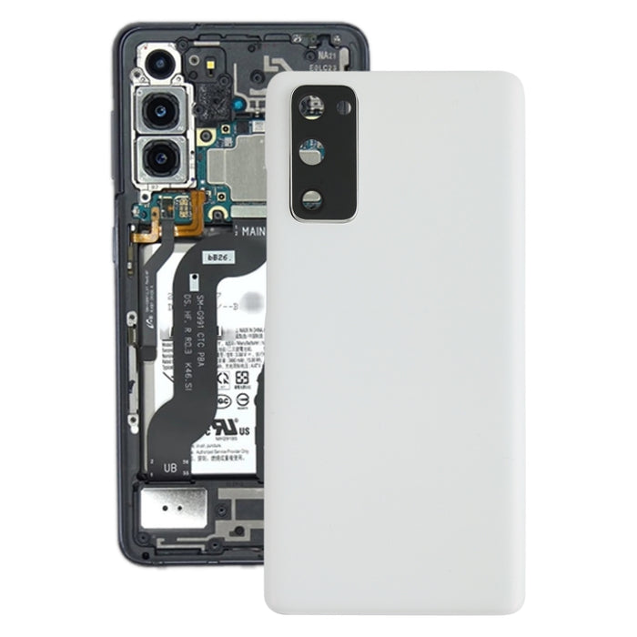 Para Samsung Galaxy S20 FE Tapa trasera de batería con tapa de lente de cámara