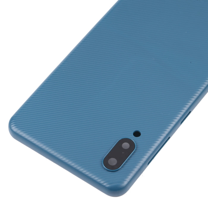 Para Samsung Galaxy A02 Tapa trasera de batería con tapa de lente de cámara