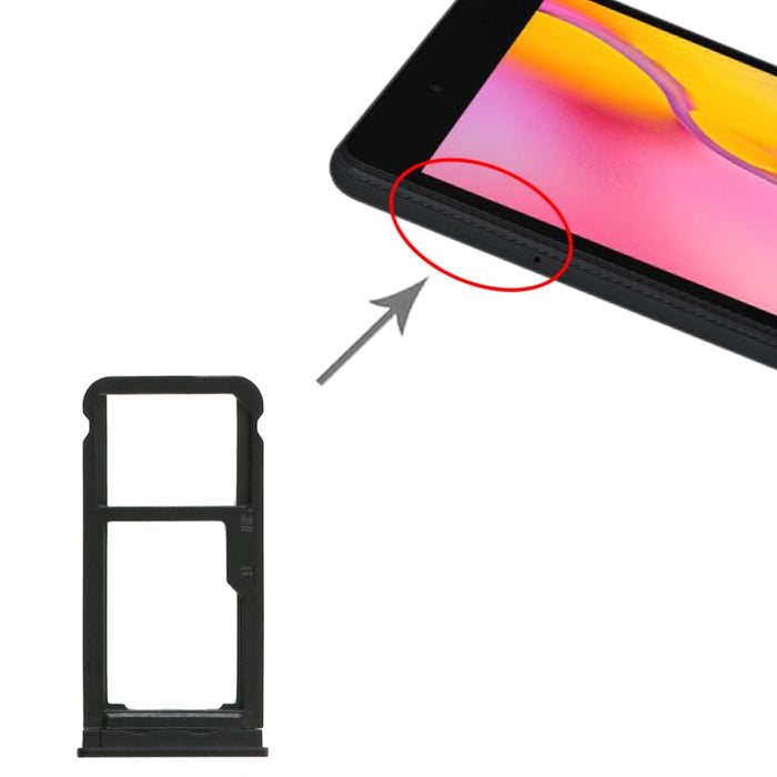 Para Samsung Galaxy Tab A 8.0 2019 SM-T295 Bandeja de tarjeta SIM + Bandeja de tarjeta Micro SD