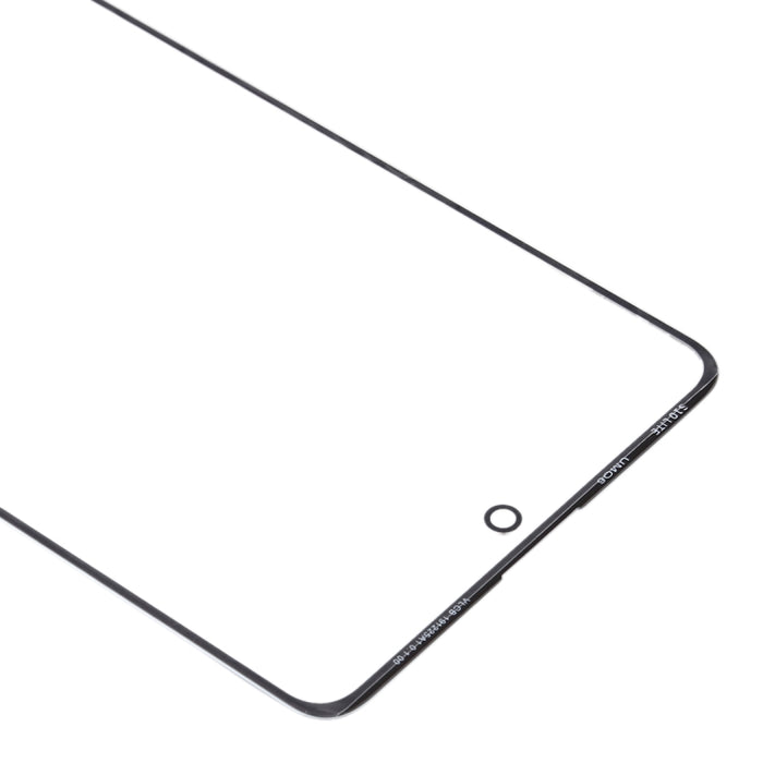 Para Samsung Galaxy A71 10 piezas Lente de vidrio exterior de pantalla frontal