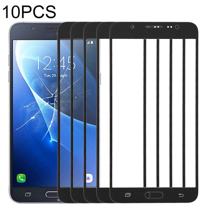 Para Samsung Galaxy J7 (2016), J710F, J710FN, J710M/MN, J7108 Lente de cristal exterior de pantalla frontal de 10 piezas