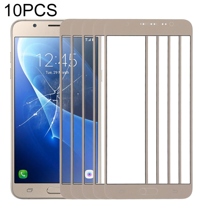 Para Samsung Galaxy J7 (2016), J710F, J710FN, J710M/MN, J7108 Lente de cristal exterior de pantalla frontal de 10 piezas