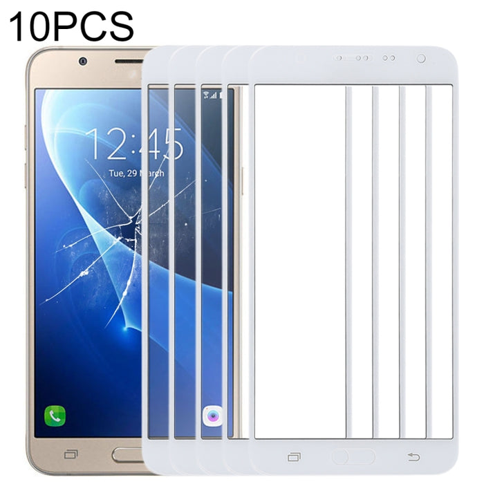 Para Samsung Galaxy J7 (2016), J710F, J710FN, J710M/MN, J7108 Lente de cristal exterior de pantalla frontal de 10 piezas