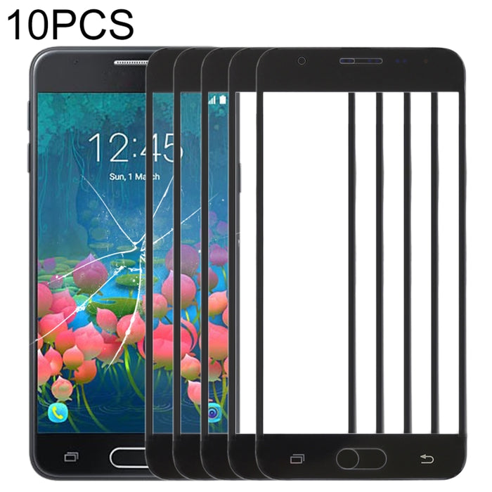 Para Samsung Galaxy J5 Prime, On5 (2016), G570F/DS, G570Y Lente de cristal exterior de pantalla frontal de 10 piezas