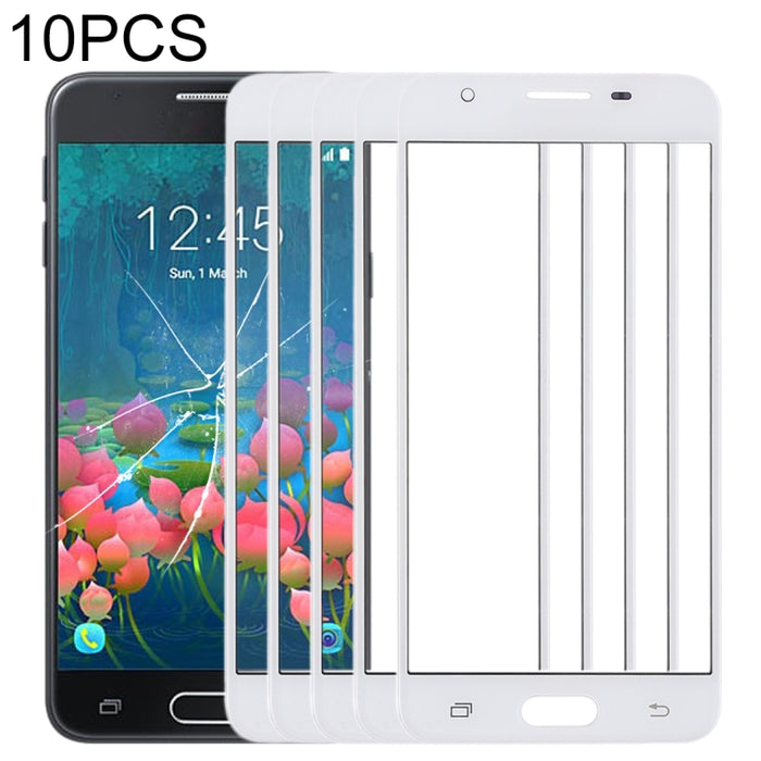 Para Samsung Galaxy J5 Prime, On5 (2016), G570F/DS, G570Y Lente de cristal exterior de pantalla frontal de 10 piezas