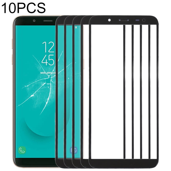 Para Samsung Galaxy J6, J600F/DS, J600G/DS 10 piezas Lente de cristal exterior de pantalla frontal