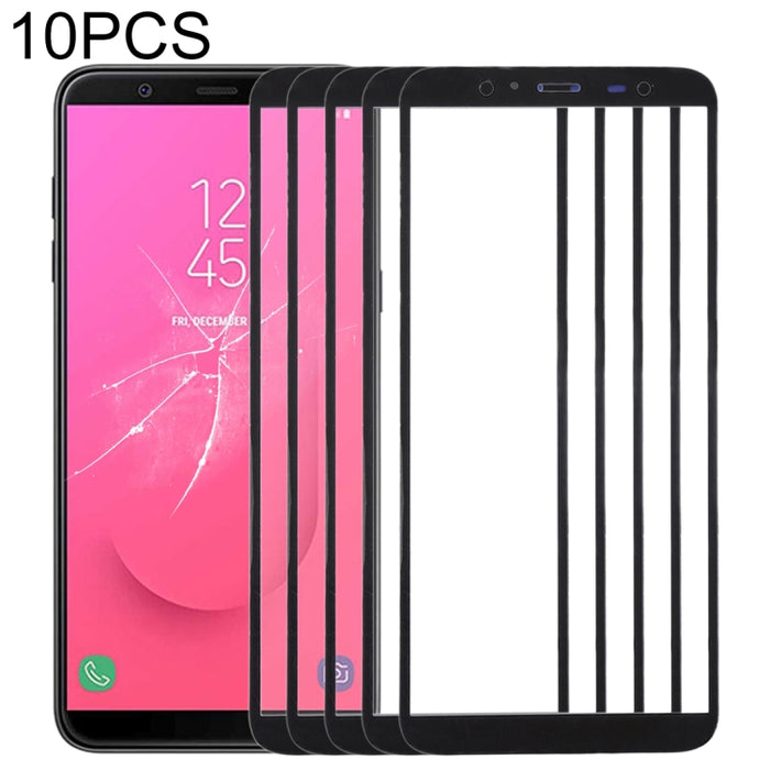 Para Samsung Galaxy J8, J810F/DS, J810Y/DS, J810G/DS 10 lentes de cristal exterior de pantalla frontal