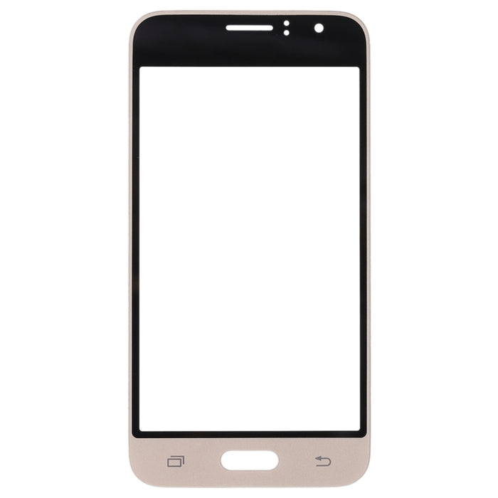 Para Samsung Galaxy J1 (2016) / J120 10 piezas Lente de vidrio exterior de pantalla frontal