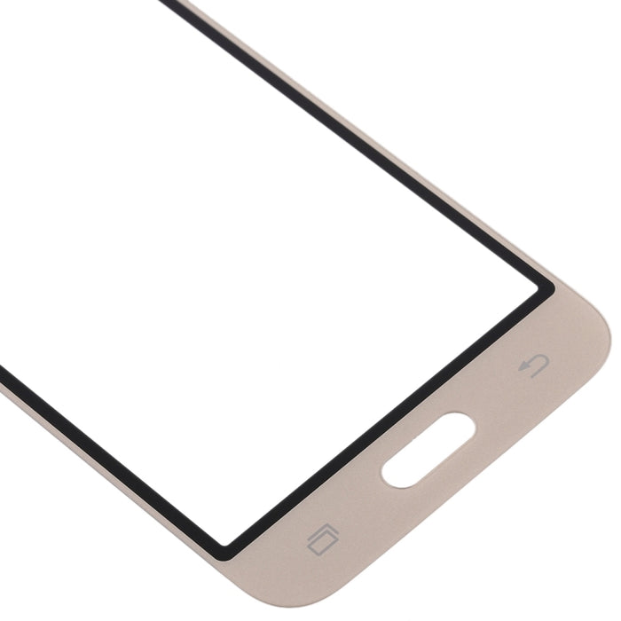 Para Samsung Galaxy J1 (2016) / J120 10 piezas Lente de vidrio exterior de pantalla frontal