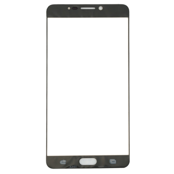 Para Samsung Galaxy C9 Pro / C900 10 piezas Lente de vidrio exterior de pantalla frontal