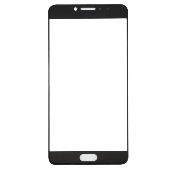Para Samsung Galaxy C7 Pro / C701 10 piezas Lente de vidrio exterior de pantalla frontal