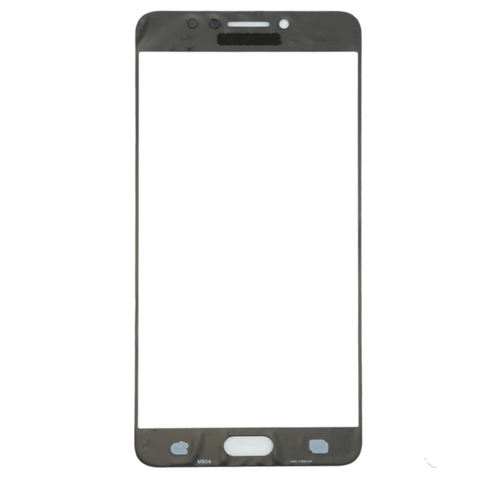 Para Samsung Galaxy C7 Pro / C701 10 piezas Lente de vidrio exterior de pantalla frontal