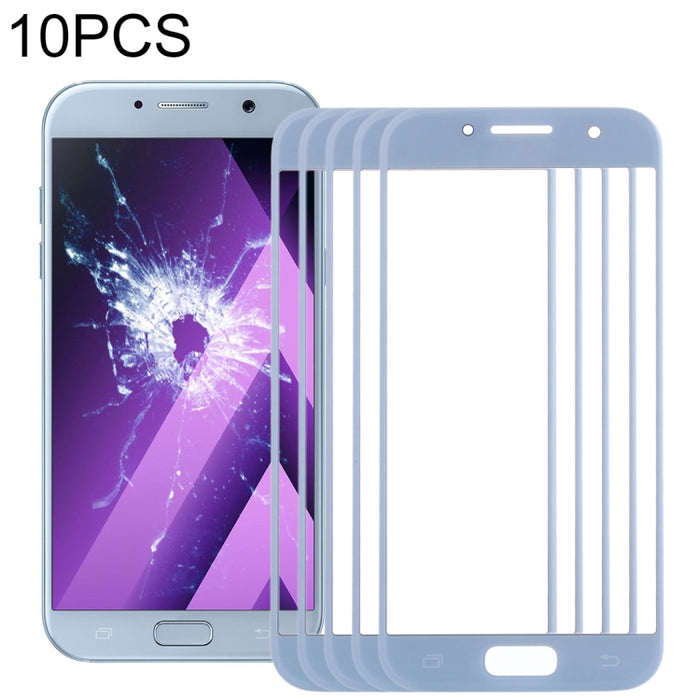 Para Samsung Galaxy A5 (2017) / A520 10 piezas Lente de vidrio exterior de pantalla frontal