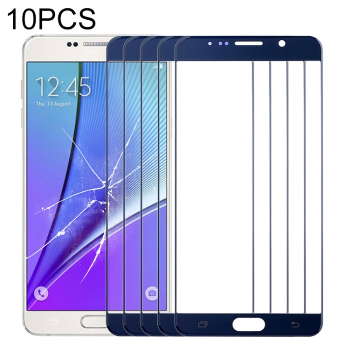 Para Samsung Galaxy Note 5 10 piezas Lente de vidrio exterior de pantalla frontal