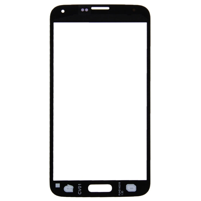 Para Samsung Galaxy S5 / G900 10 piezas Lente de vidrio exterior de pantalla frontal