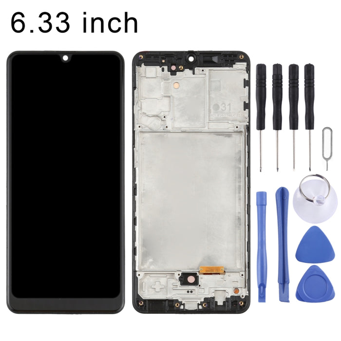 Pantalla LCD de material OLED y ensamblaje completo del digitalizador con marco para Samsung Galaxy A31 SM-A315 (6,33 pulgadas)