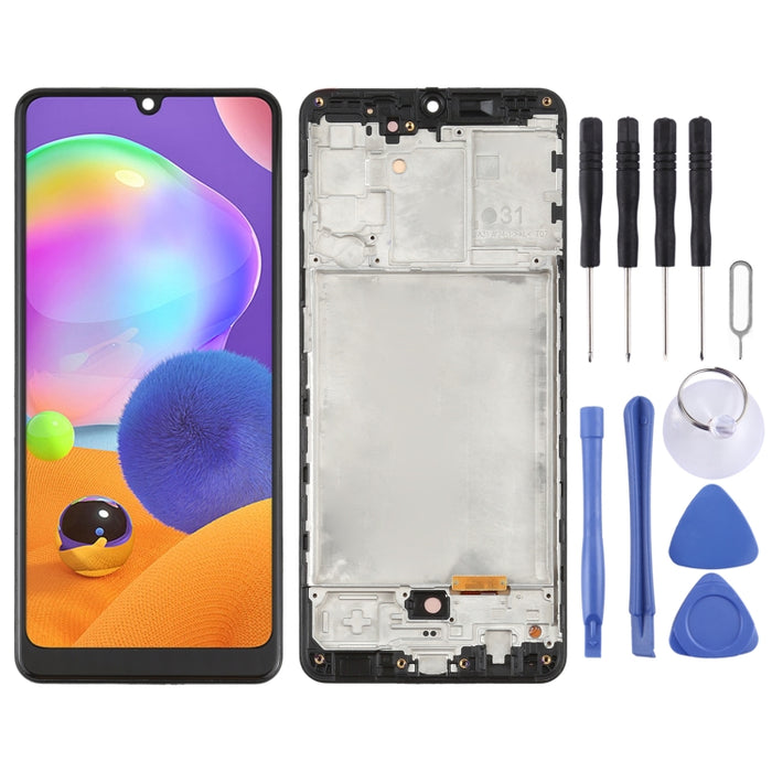 Pantalla LCD de material OLED y ensamblaje completo del digitalizador con marco para Samsung Galaxy A31 SM-A315 (6,33 pulgadas)