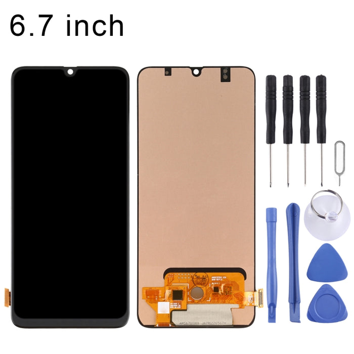 Pantalla LCD de material OLED y ensamblaje completo del digitalizador para Samsung Galaxy A70 SM-A705 (6,7 pulgadas)