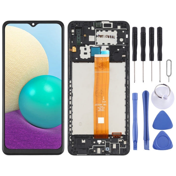 Pantalla LCD Original y Montaje Completo del Digitalizador con Marco para Samsung Galaxy A02 SM-A022