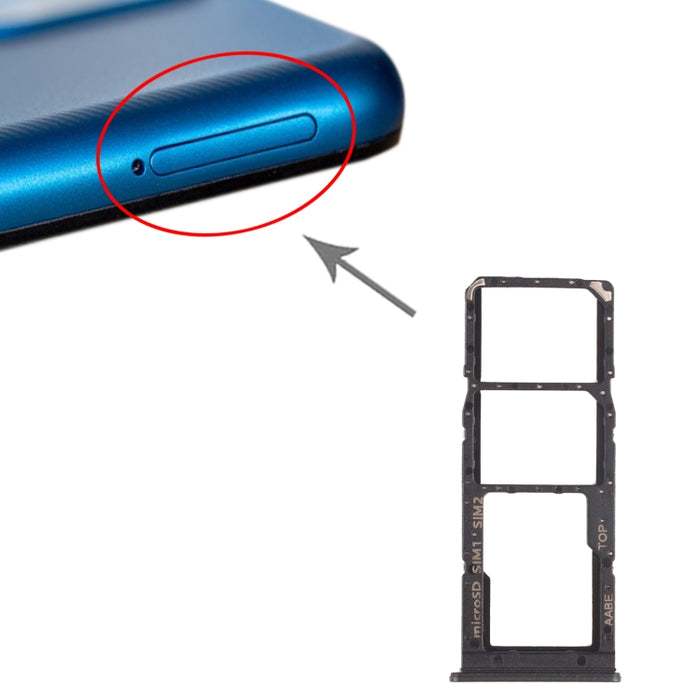Para Samsung Galaxy A12 SM-A125 Bandeja de tarjeta SIM + Bandeja de tarjeta SIM + Bandeja de tarjeta Micro SD