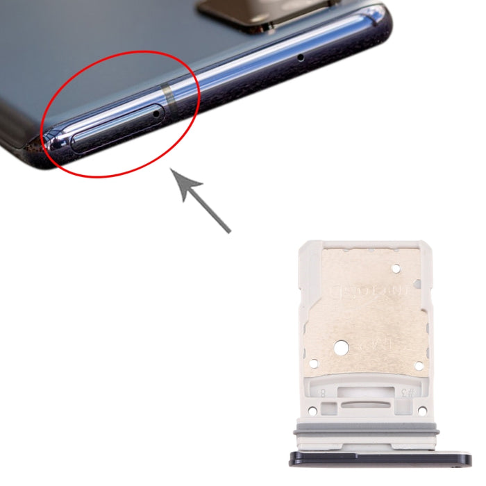 Para Samsung Galaxy S20 FE 5G SM-G781B Bandeja de tarjeta SIM + Bandeja de tarjeta Micro SD