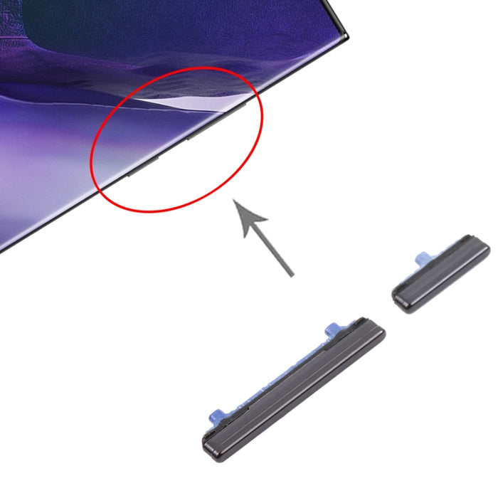 Para Samsung Galaxy Note20 Ultra Botón de encendido y botón de control de volumen