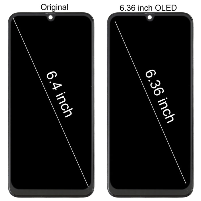 Pantalla LCD de material OLED y ensamblaje completo del digitalizador con marco para Samsung Galaxy M21 SM-M215