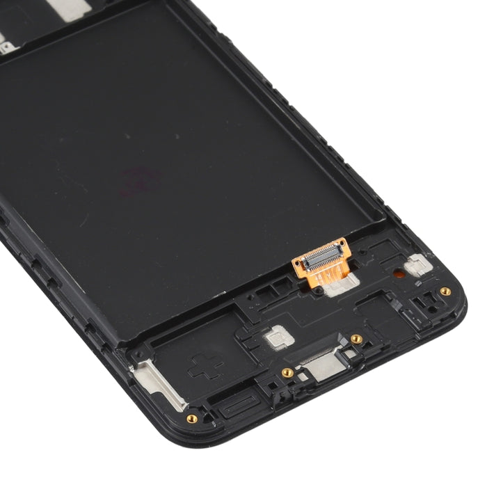 Pantalla LCD de material OLED y ensamblaje completo del digitalizador con marco para Samsung Galaxy A20 SM-A205