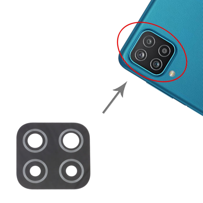 Para Samsung Galaxy A12 SM-A125 10 piezas Lente de cámara trasera