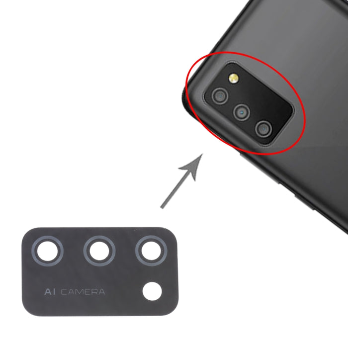 Para Samsung Galaxy M02S SM-M025 10 piezas Lente de cámara trasera
