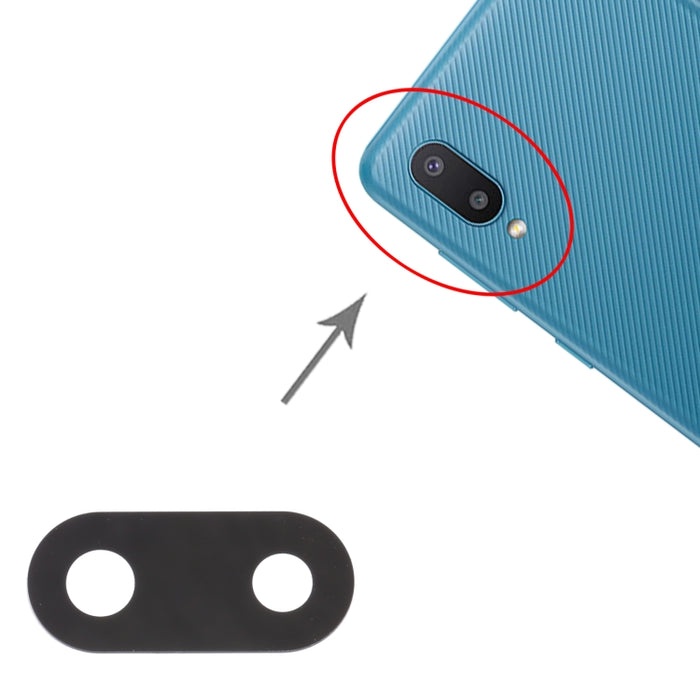 Para Samsung Galaxy M02 SM-M022 10 piezas Lente de cámara trasera