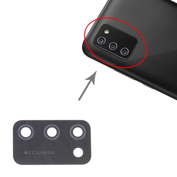 Para Samsung Galaxy A02s SM-G998B 10 piezas Lente de cámara trasera